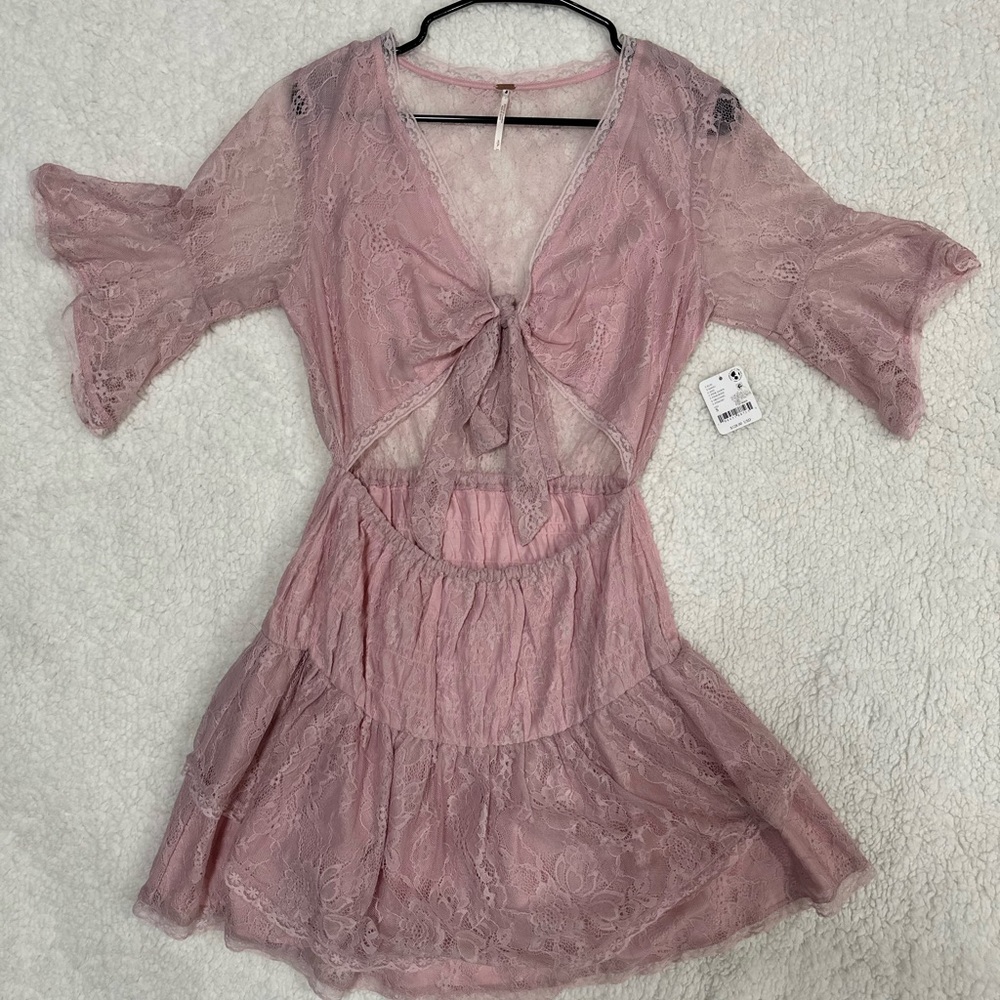 FP Movement by Free People Pink Lace Dress